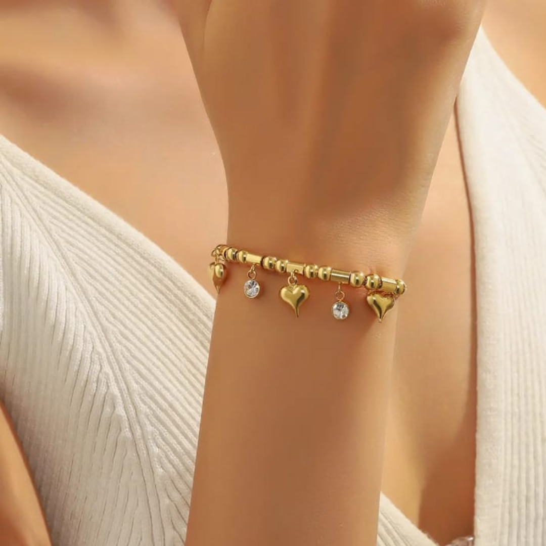 Small Heart Diamond Bracelet