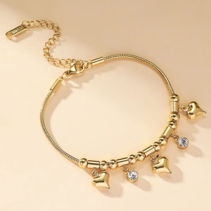 Small Heart Diamond Bracelet