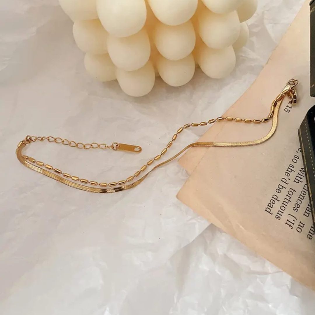 The Milan Layered Chain Anklet