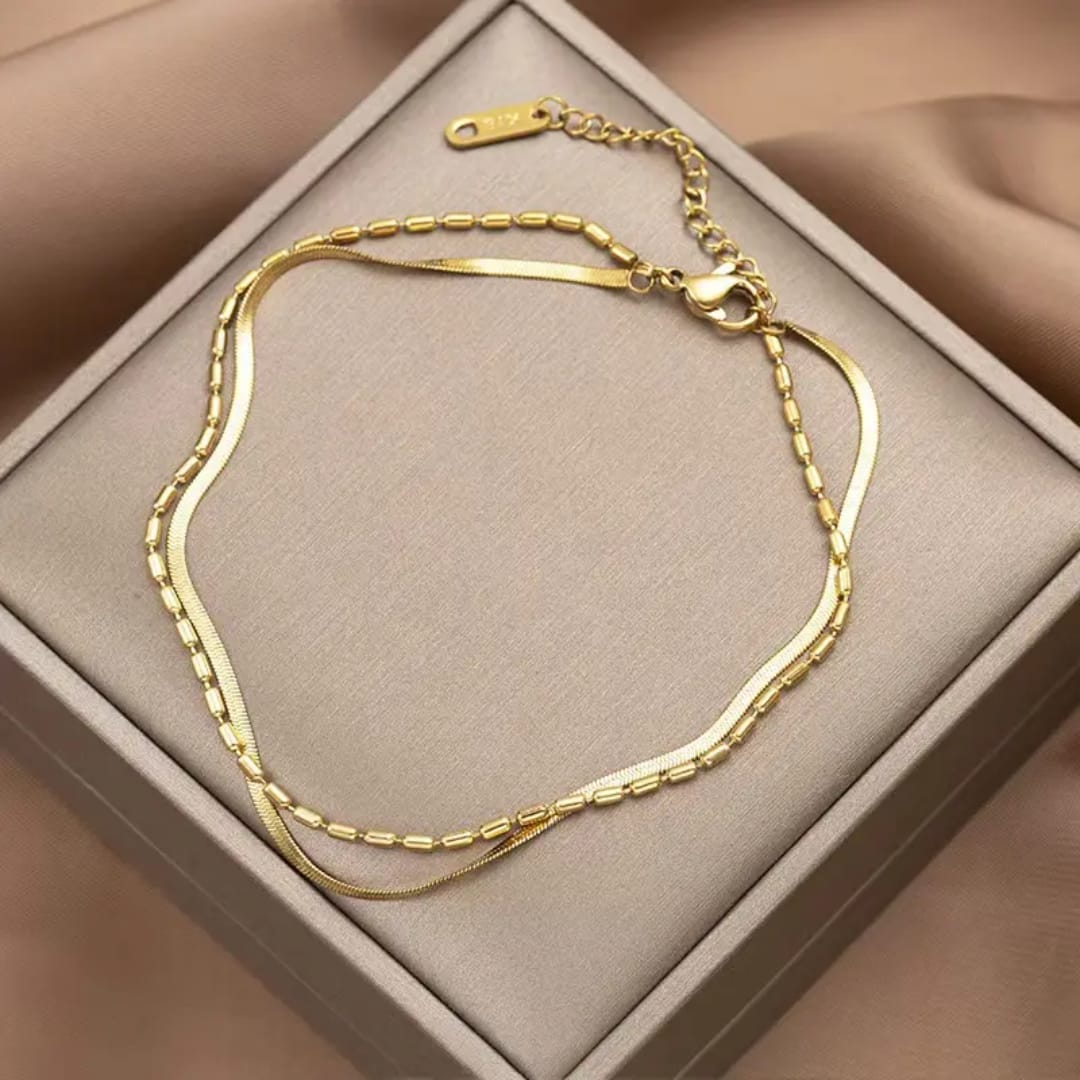 The Milan Layered Chain Anklet