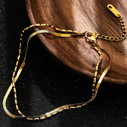 The Milan Layered Chain Anklet