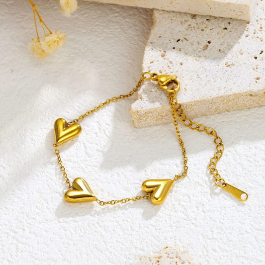 Golden Heart shine Bracelet