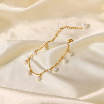 Lunar Pearl Chain Anklet
