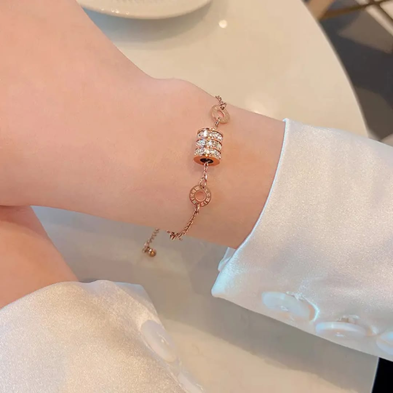 Rose gold Diamond Spring Bracelet