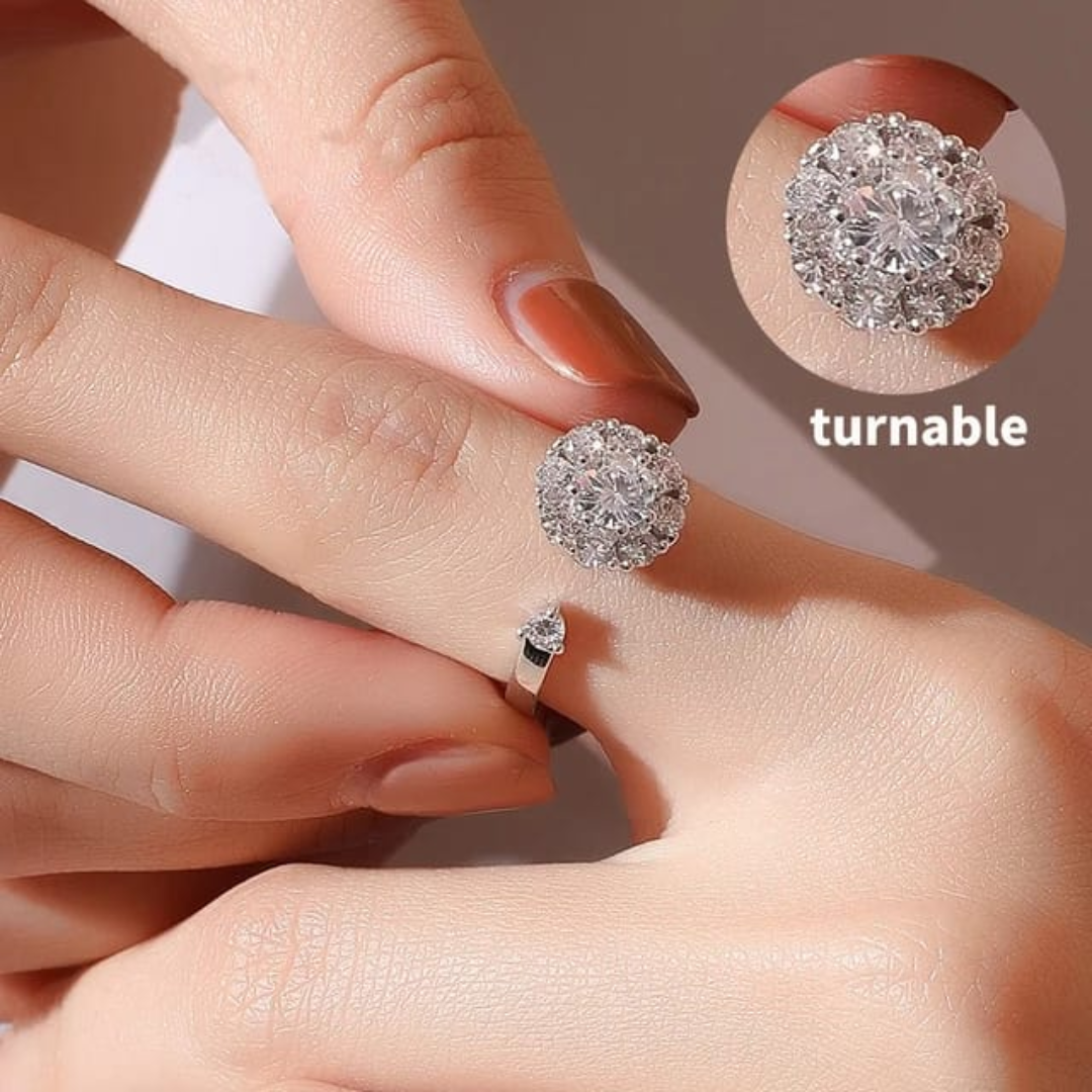 Twirl Bloom Solitaire Ring