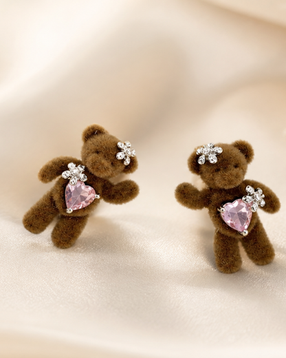 Cupid Teddy Stud Earrings