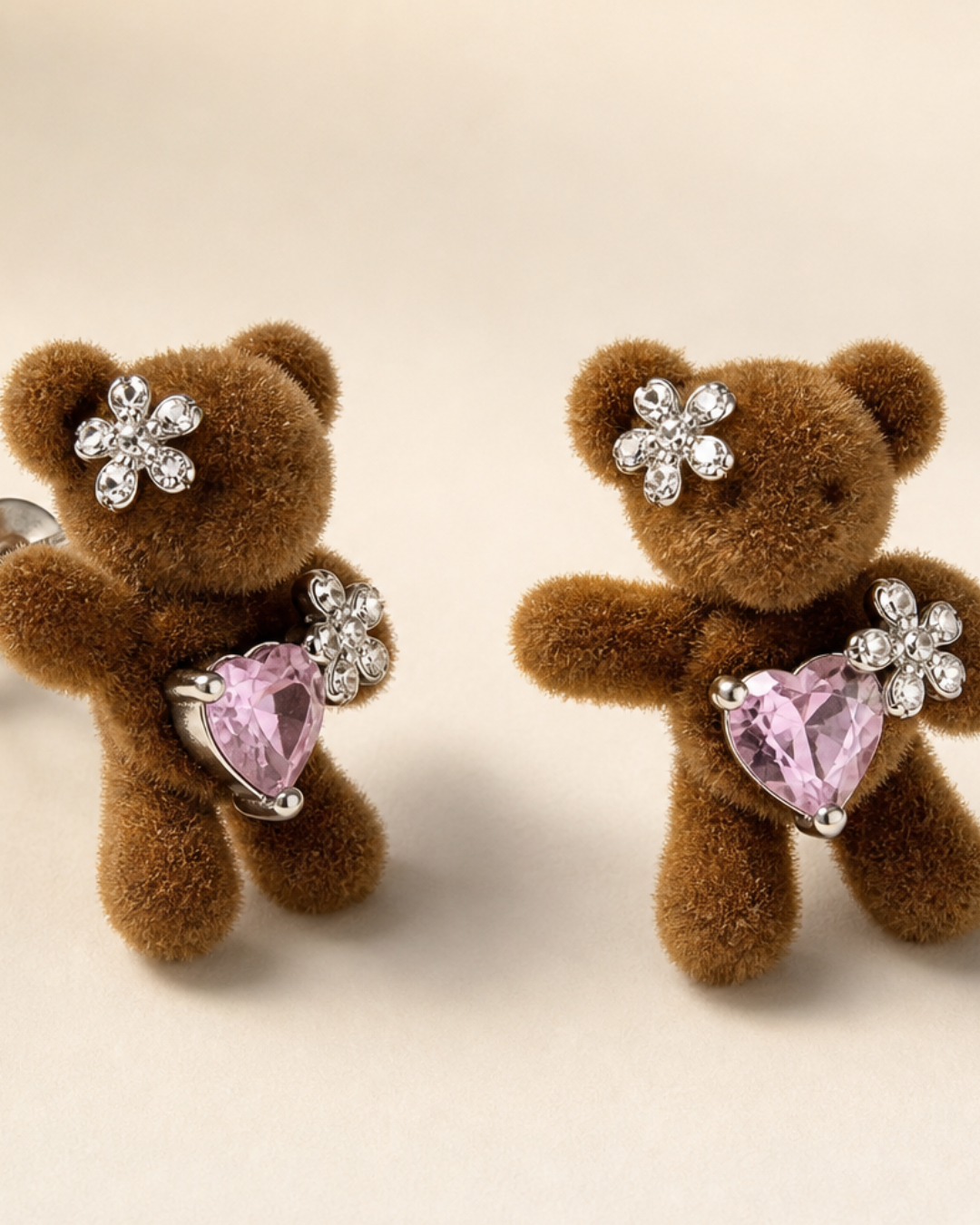 Cupid Teddy Stud Earrings