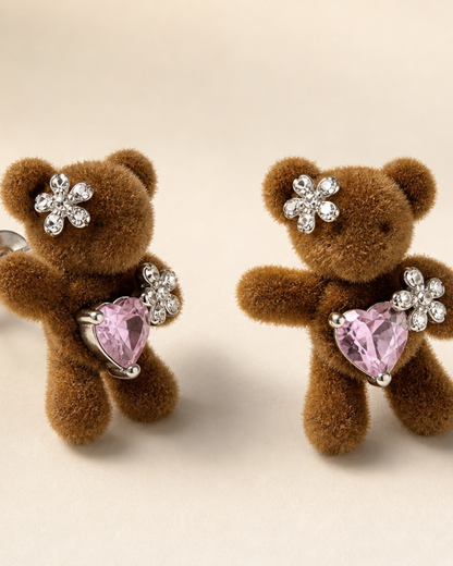 Cupid Teddy Stud Earrings