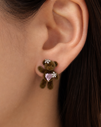 Cupid Teddy Stud Earrings
