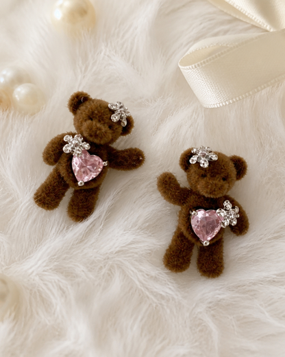 Cupid Teddy Stud Earrings