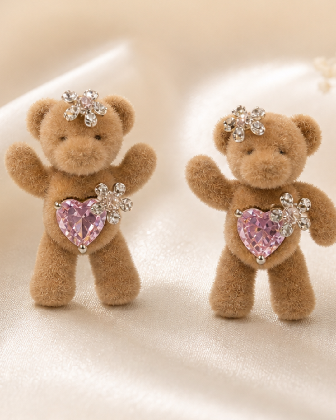 Cupid Teddy Stud Earrings