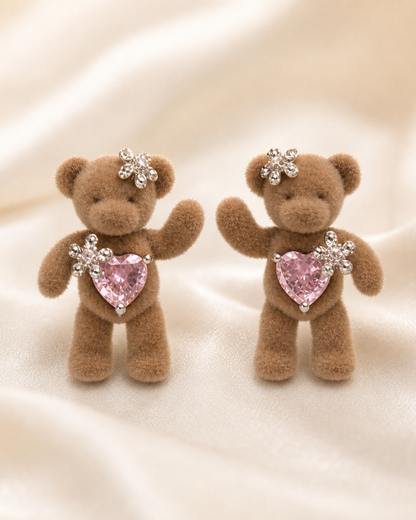 Cupid Teddy Stud Earrings
