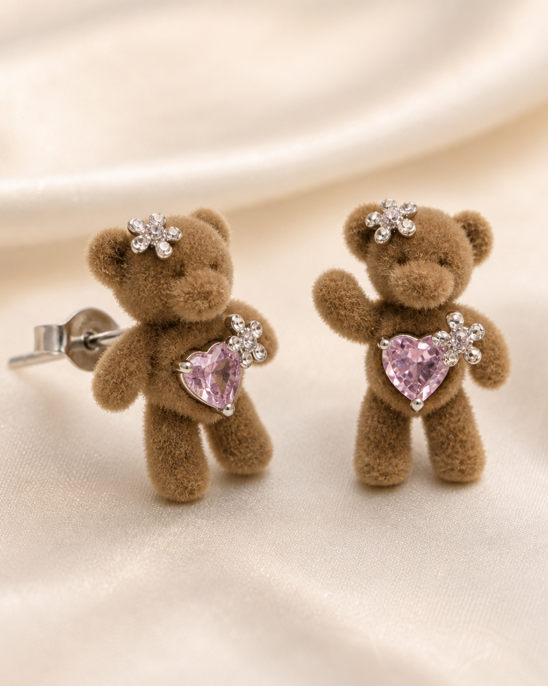 Cupid Teddy Stud Earrings