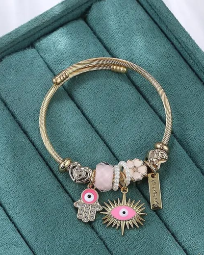 Blush Nazar Charm Bracelet