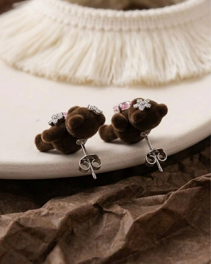 Cupid Teddy Stud Earrings