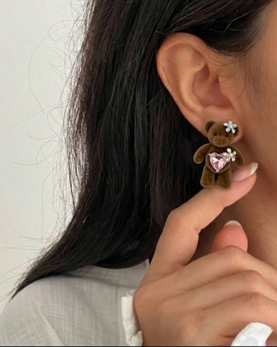 Cupid Teddy Stud Earrings