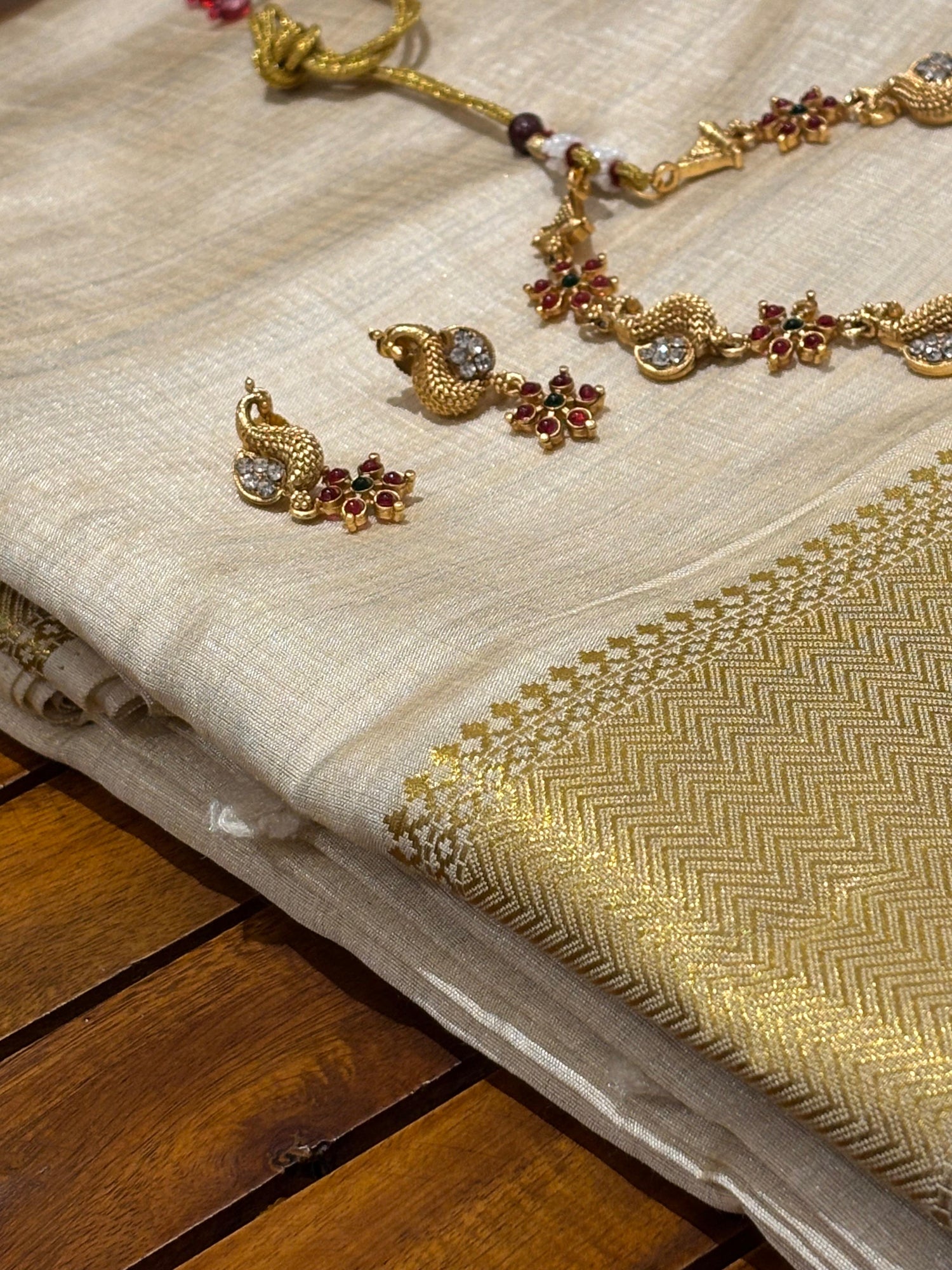 Mayur Varnika Temple Necklace Set