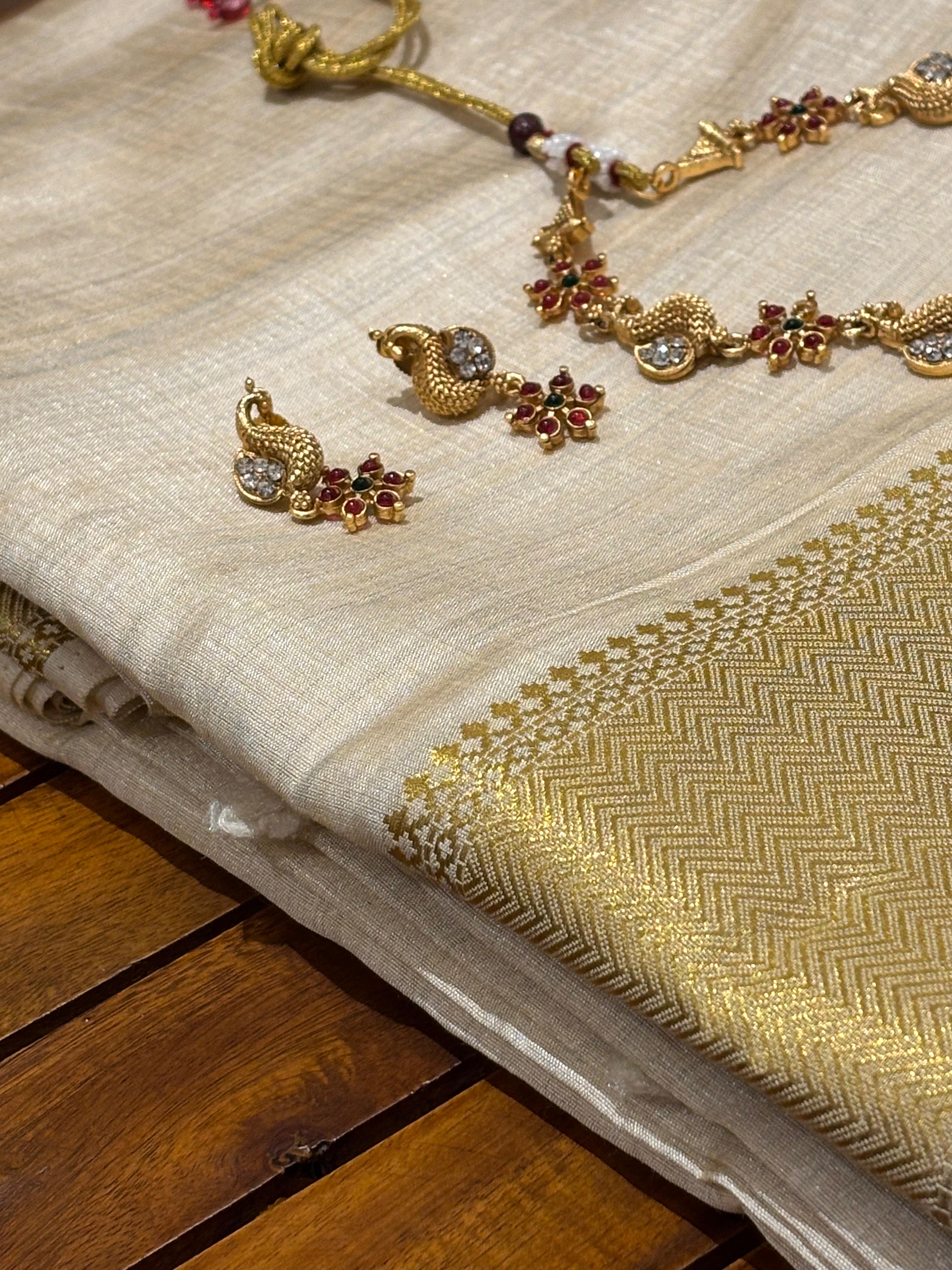 Mayur Varnika Temple Necklace Set