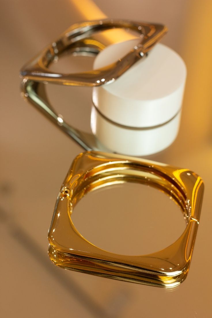 Geometric Gold Steel Bangle