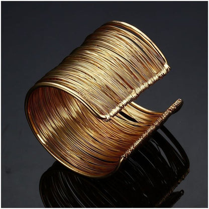 Golden Mesh Cuff Bracelet (SET OF 2)