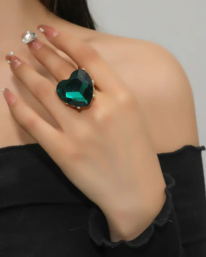 Emerald Heart Ring