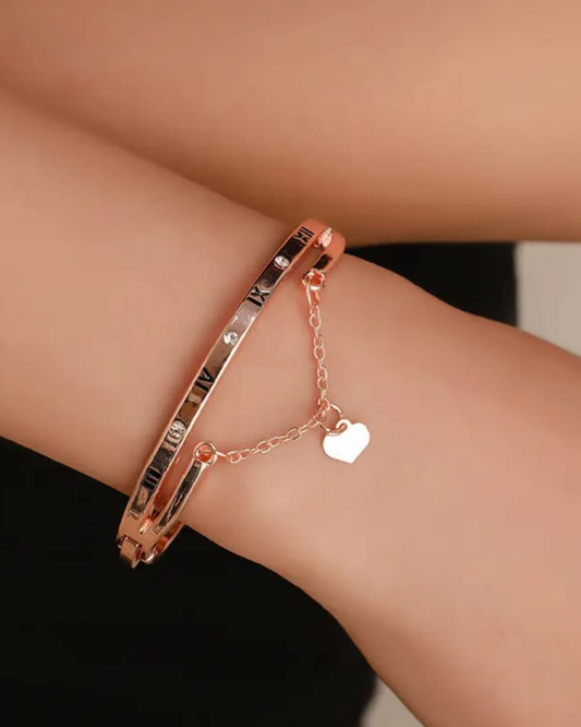 Roman Heart Bangle